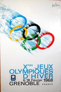 olympiques grenoble poster 1968