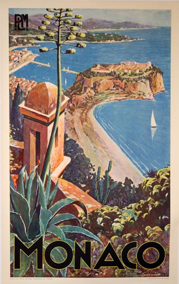 Vintage Art Deco 1930s French Travel Poster LE TRANSPYRÉNÉEN Print Picture Retro