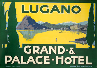 lugaon palace hotel poster 1930
